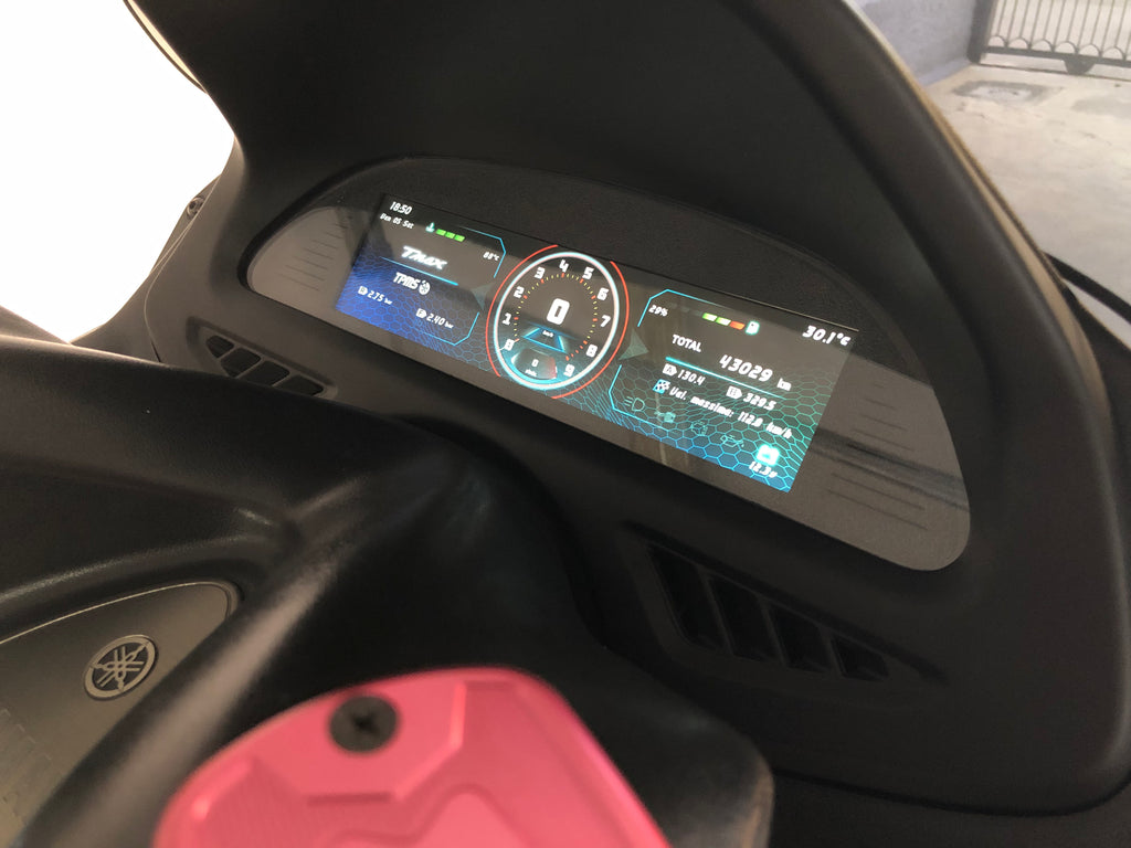 T-DIGIT 500 – Digital Cockpit Plug & Play per Yamaha TMAX 500 (2004–2007)